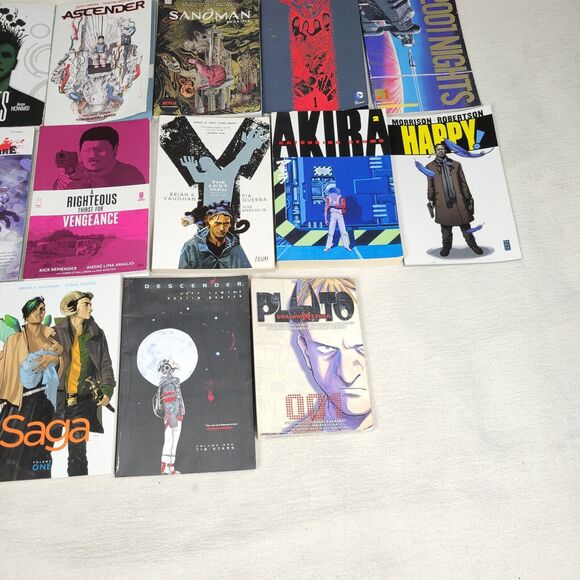 Graphic Novels Lot Manga Comic Book Books Plat Ascender Sandman Akira Happy - Picture 8 of 16